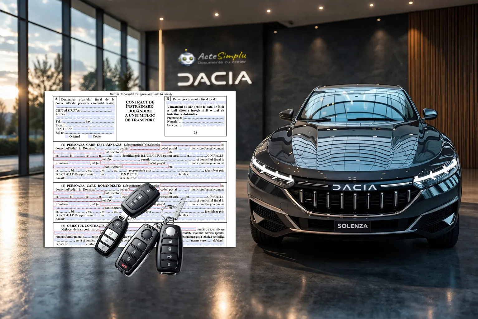 Contract vanzare cumparare auto